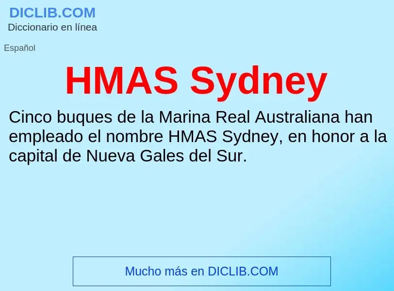 Что такое HMAS Sydney - определение