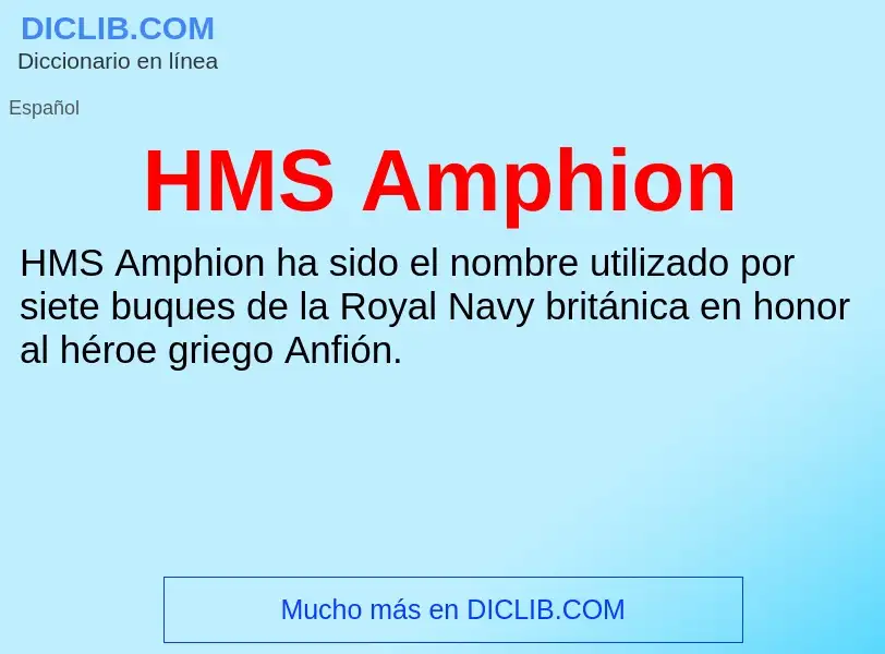 Что такое HMS Amphion - определение