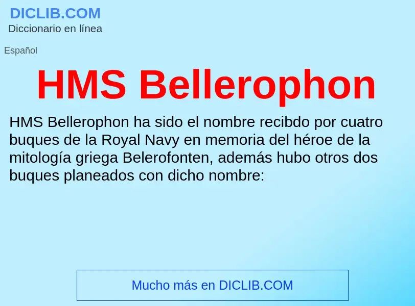 Что такое HMS Bellerophon - определение