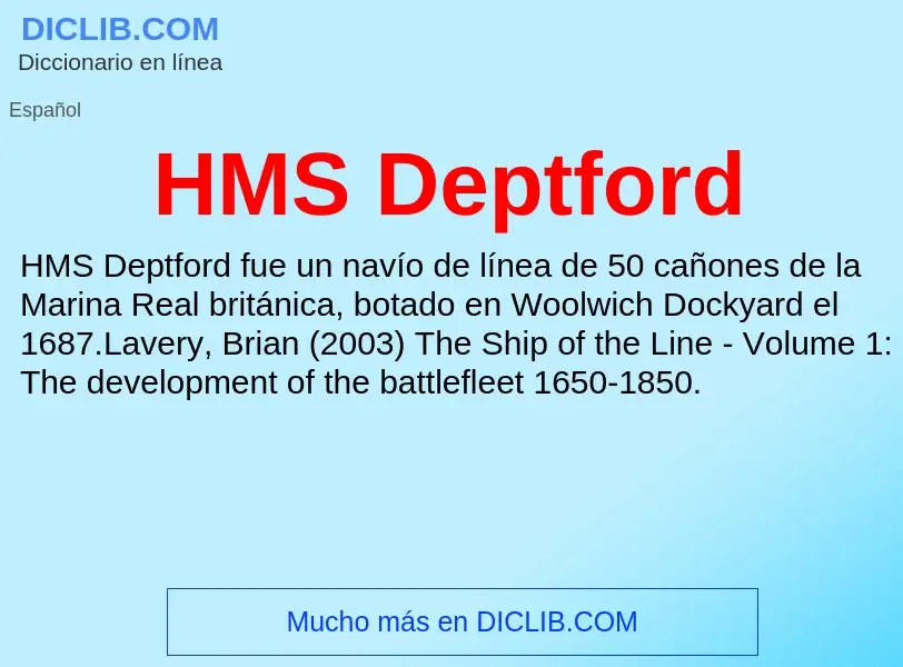 Что такое HMS Deptford - определение