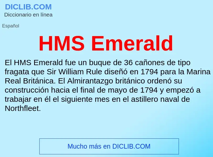 Что такое HMS Emerald - определение