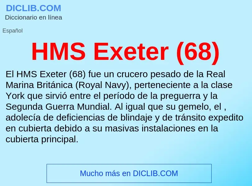 Что такое HMS Exeter (68) - определение