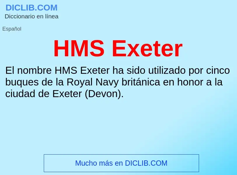 Что такое HMS Exeter - определение