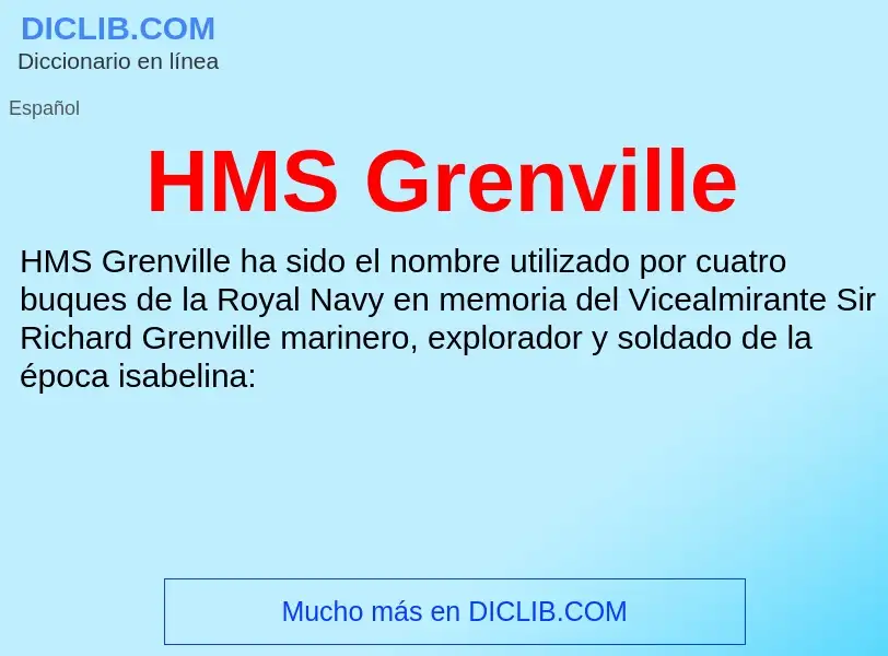 Что такое HMS Grenville - определение