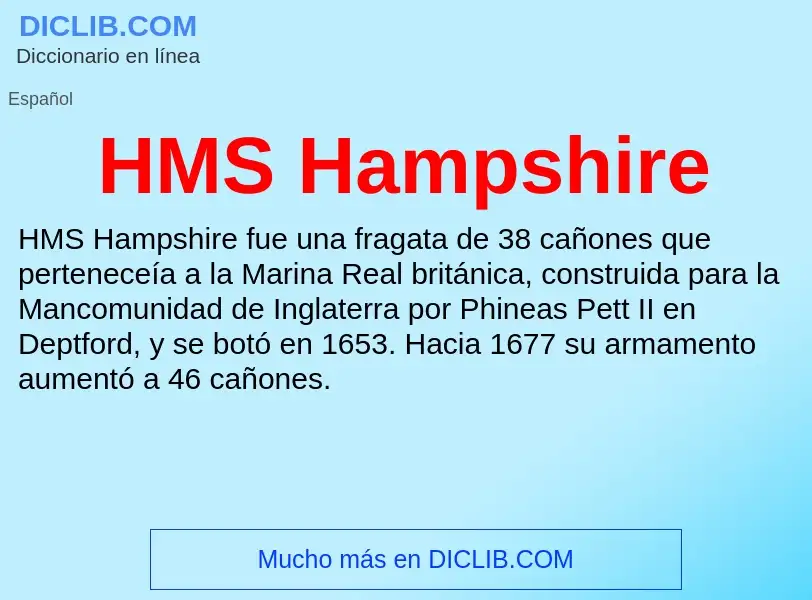 Что такое HMS Hampshire - определение