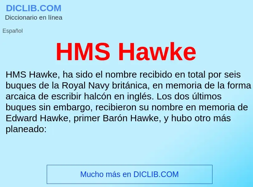 Что такое HMS Hawke - определение