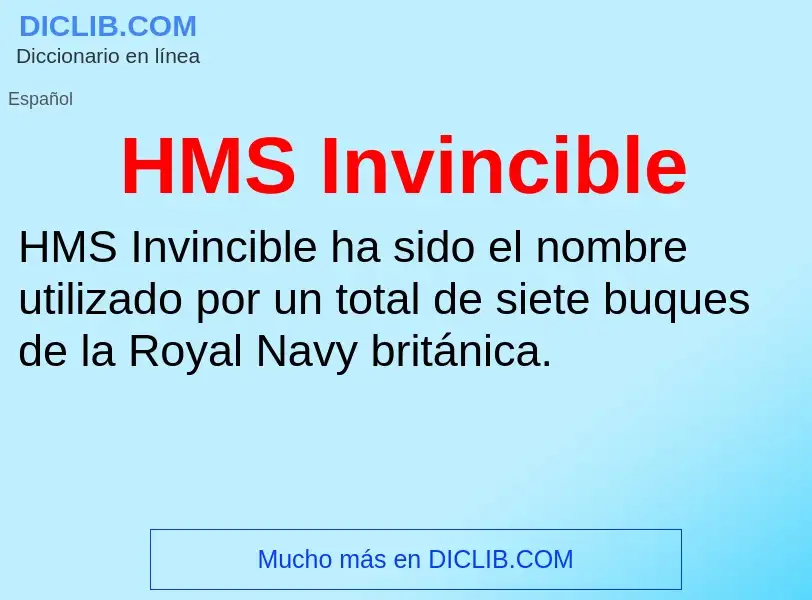 Что такое HMS Invincible - определение