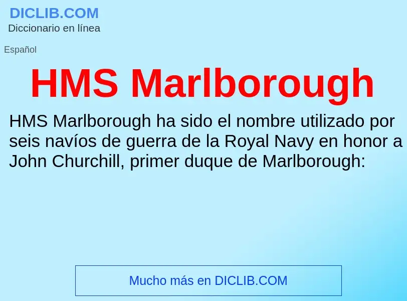 Что такое HMS Marlborough - определение