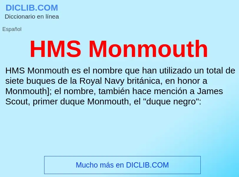 Что такое HMS Monmouth - определение