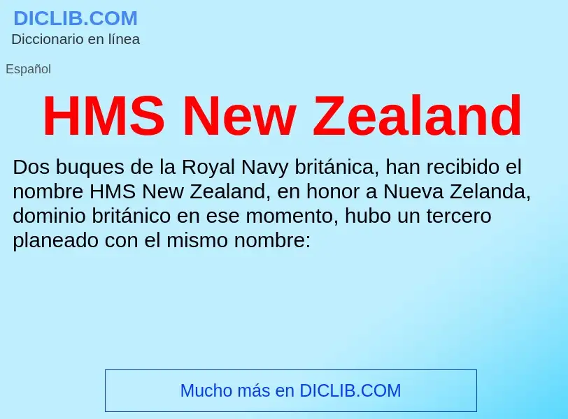 Что такое HMS New Zealand - определение