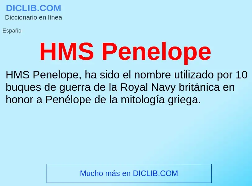 Что такое HMS Penelope - определение