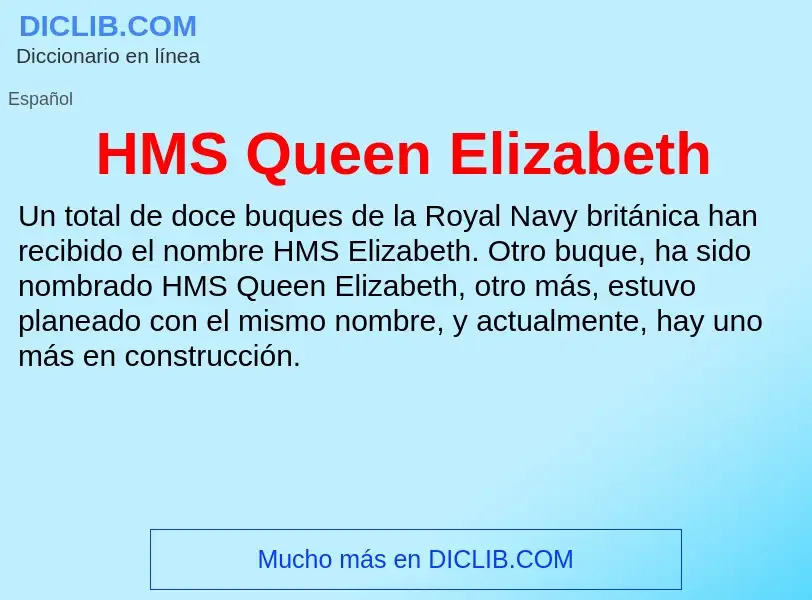 Что такое HMS Queen Elizabeth - определение