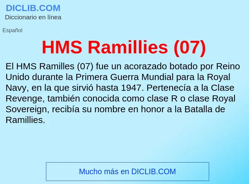 Что такое HMS Ramillies (07) - определение