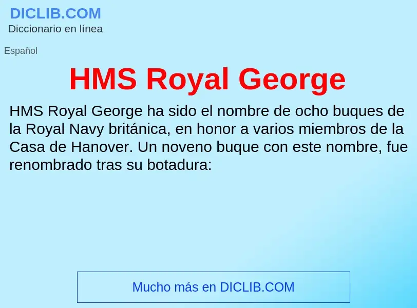 Что такое HMS Royal George - определение