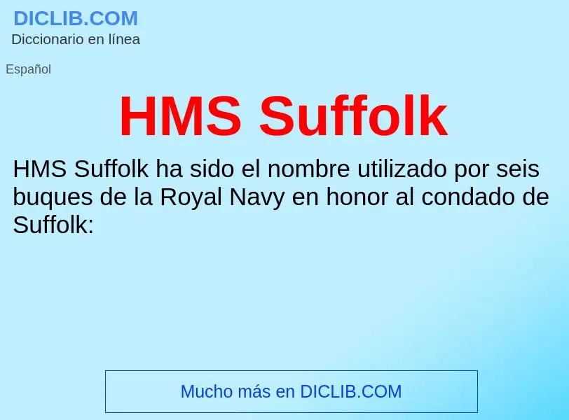 Что такое HMS Suffolk - определение