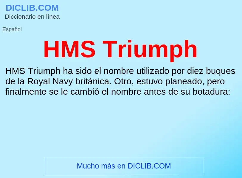 Что такое HMS Triumph - определение