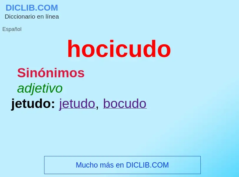 What is hocicudo - definition