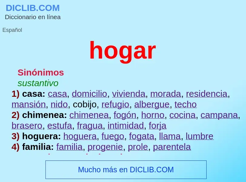 What is hogar - meaning and definition