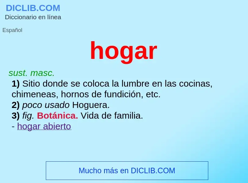 ¿Qué es hogar? - significado y definición