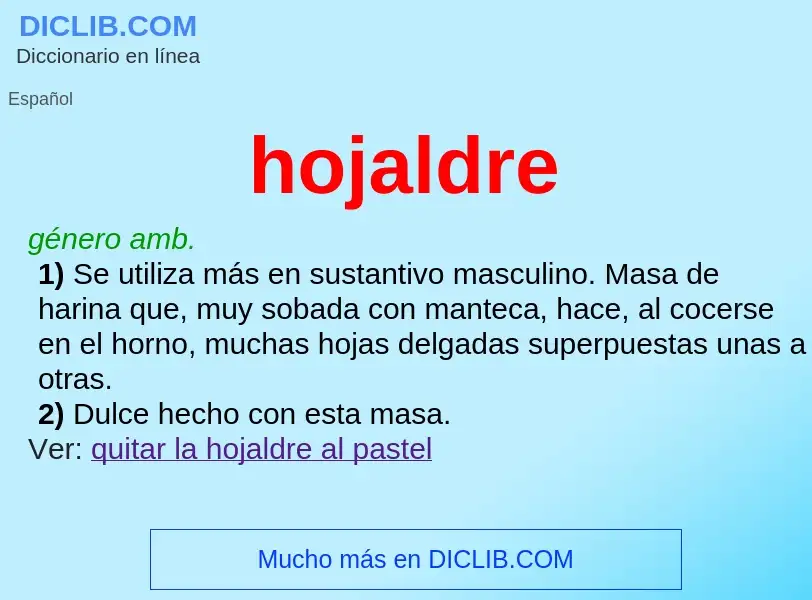 What is hojaldre - meaning and definition