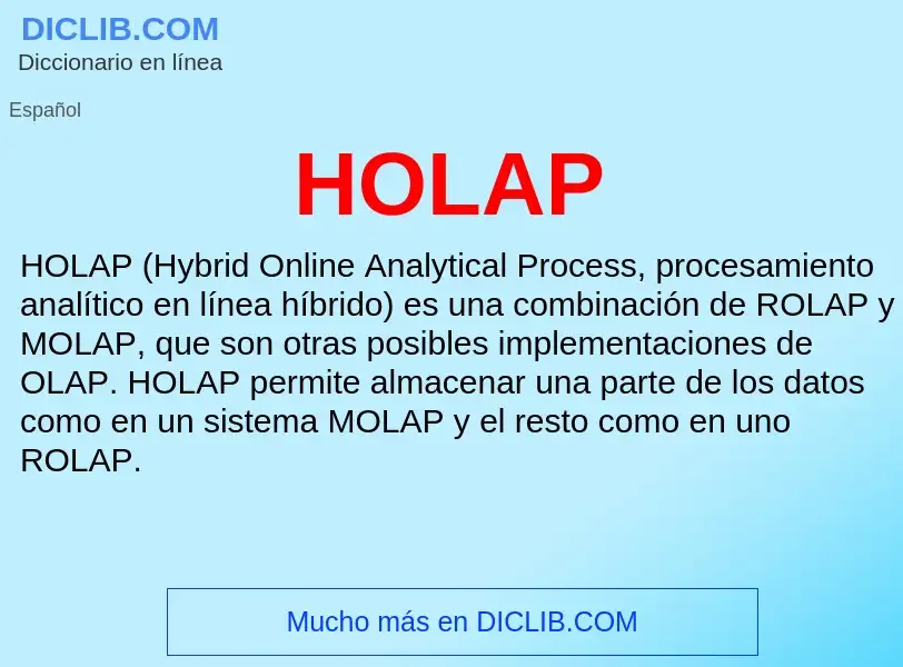 Что такое HOLAP - определение