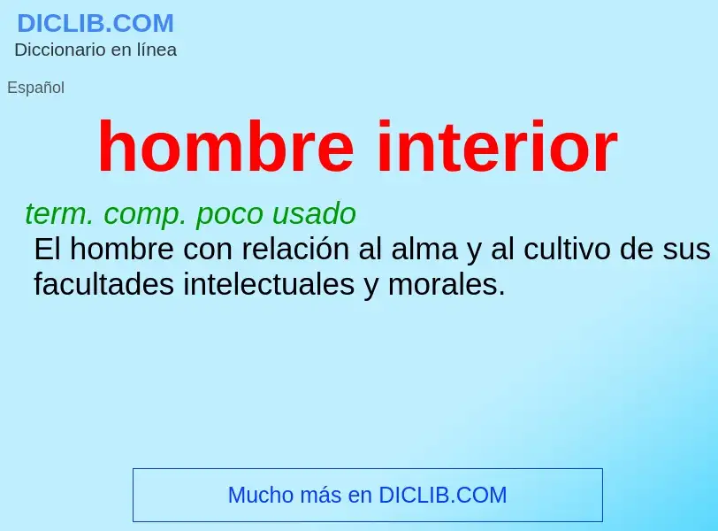 What is hombre interior - definition