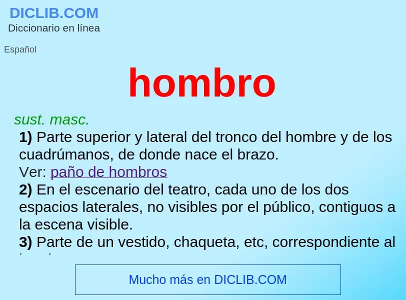 What is hombro - definition