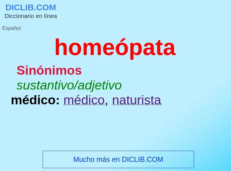 ¿Qué es homeópata? - significado y definición