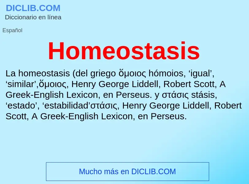 ¿Qué es Homeostasis? - significado y definición