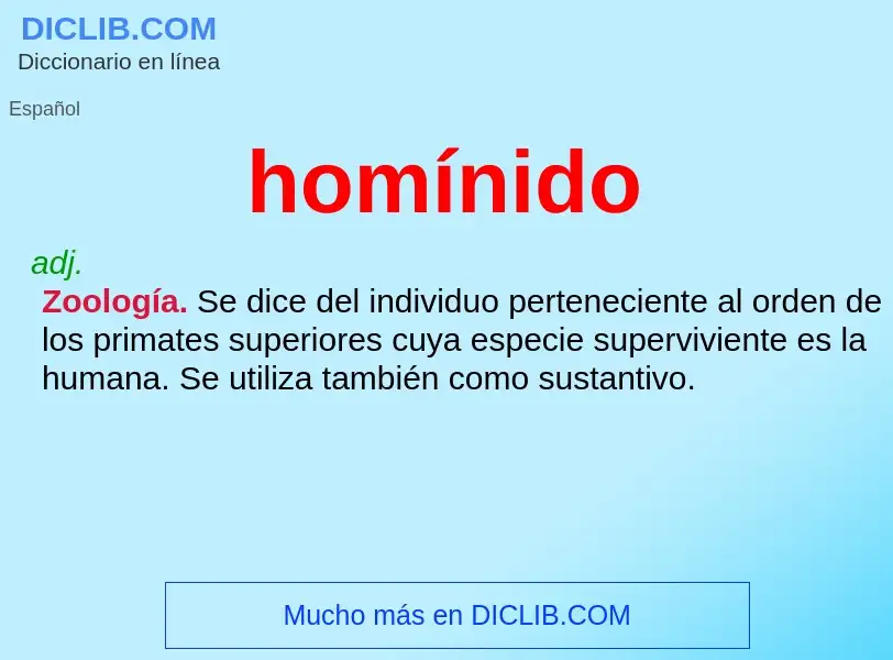 Wat is homínido - definition