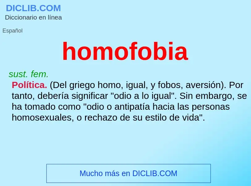 ¿Qué es homofobia? - significado y definición