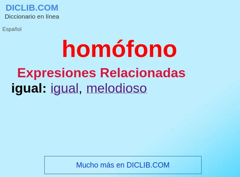 Was ist homófono - Definition