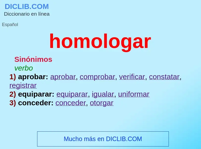 Wat is homologar - definition