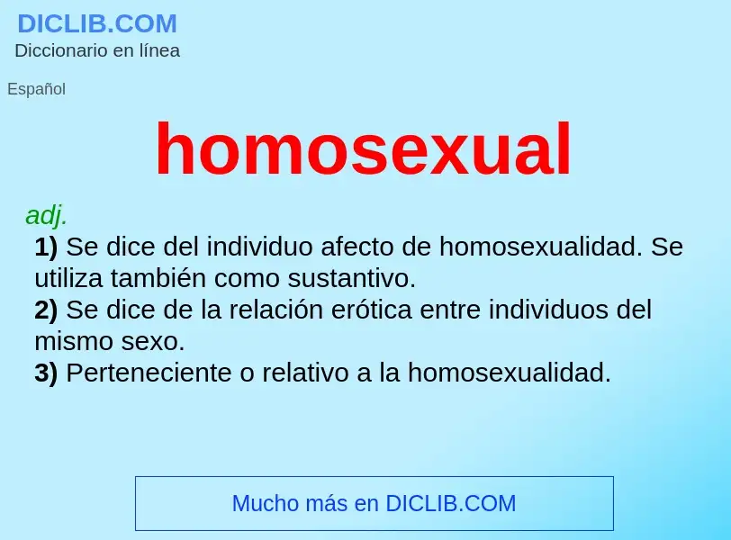 ¿Qué es homosexual? - significado y definición