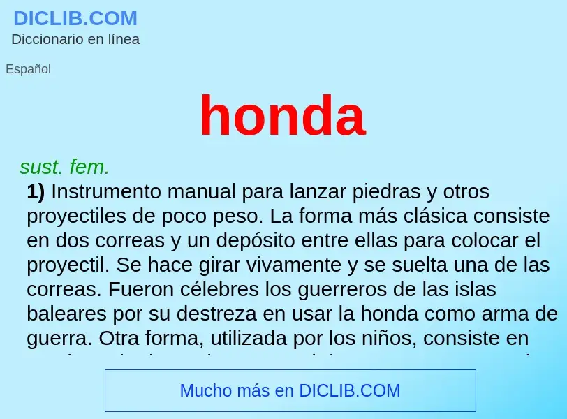 Che cos'è honda - definizione