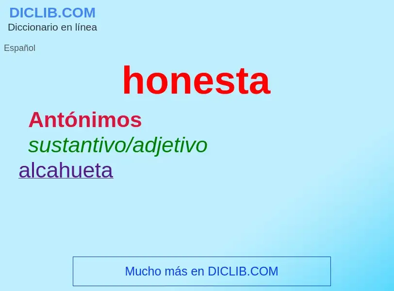 Wat is honesta - definition