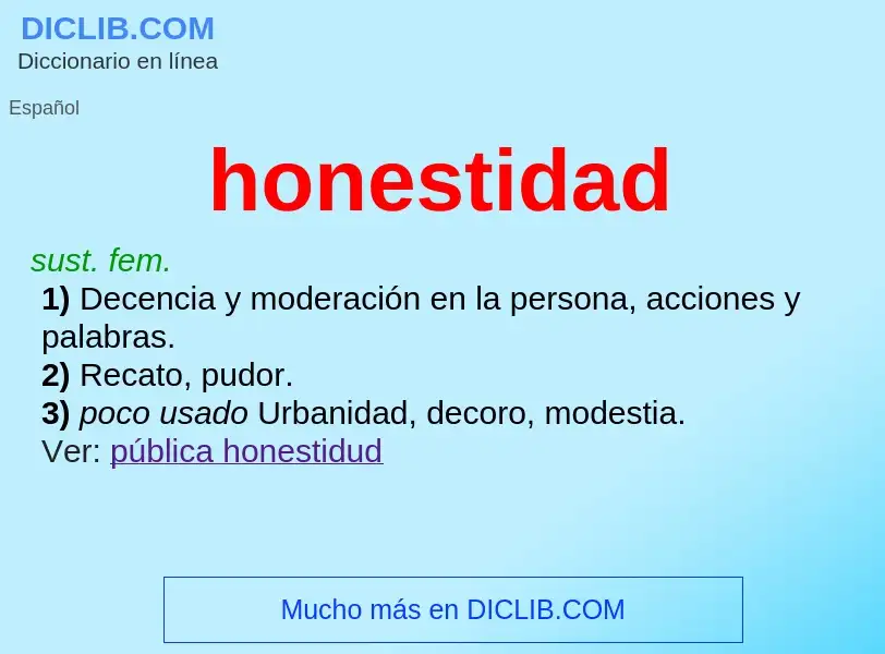 What is honestidad - definition