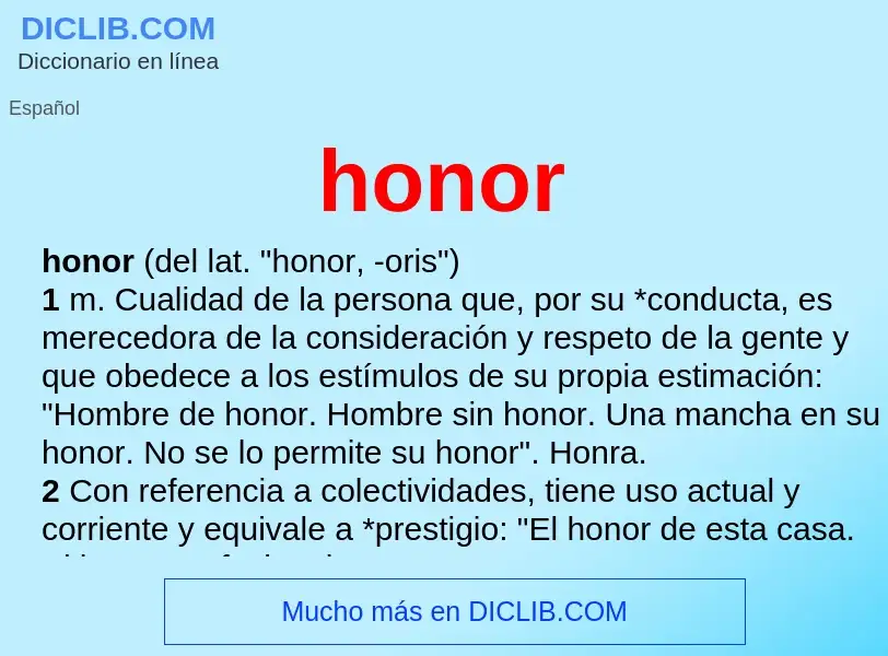 Che cos'è honor - definizione