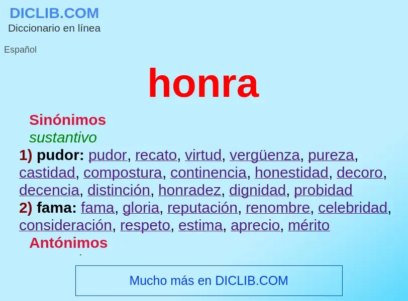 Wat is honra - definition