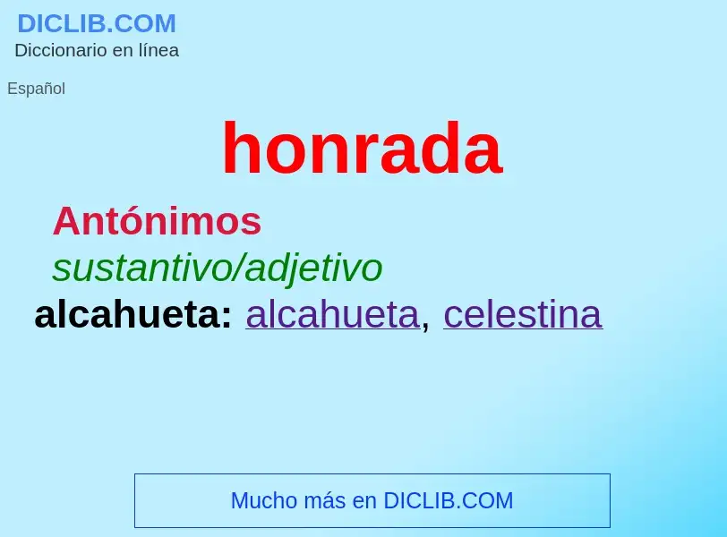 What is honrada - definition