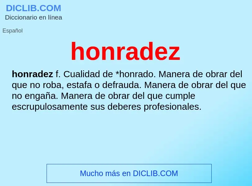 Wat is honradez - definition