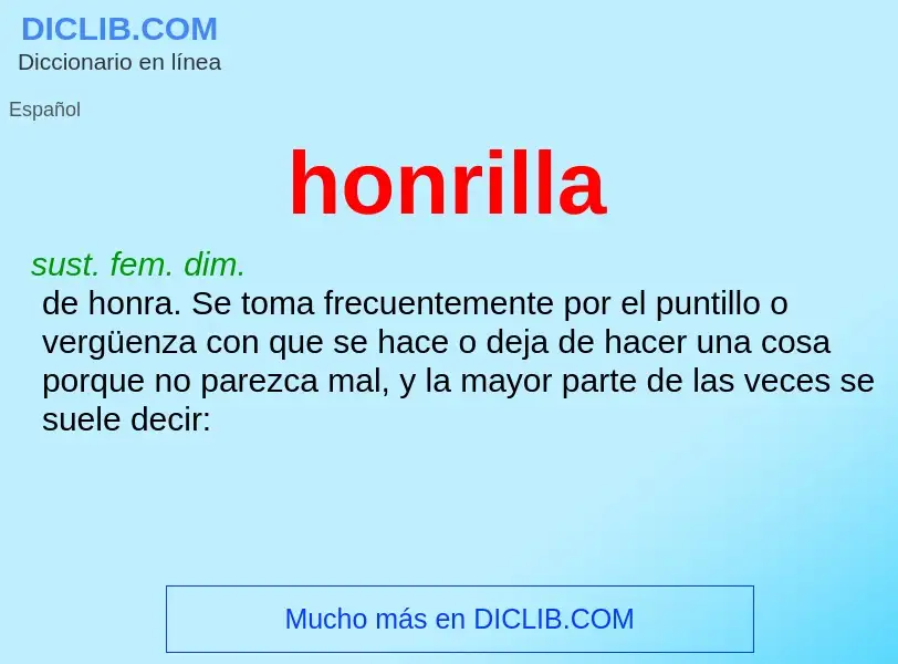 What is honrilla - meaning and definition