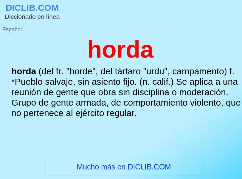 Wat is horda - definition