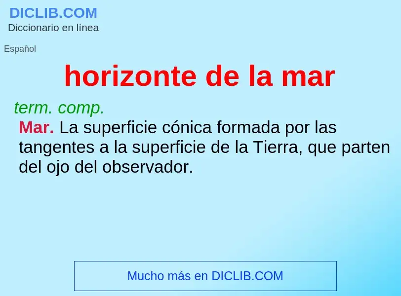 O que é horizonte de la mar - definição, significado, conceito