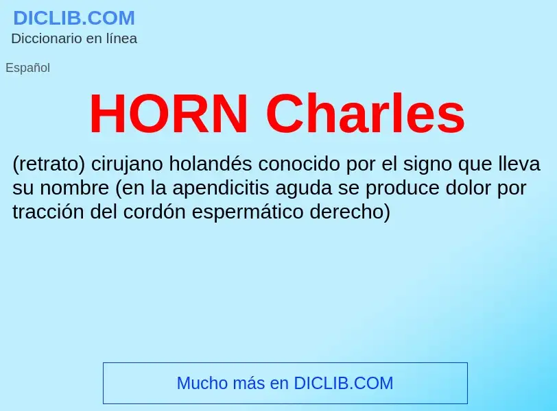 Что такое HORN Charles - определение