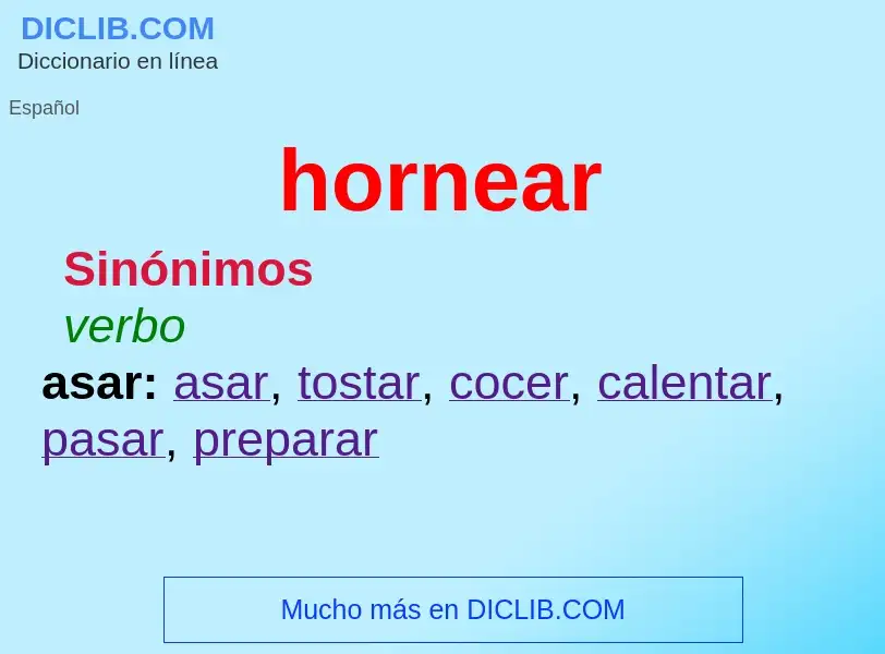 Wat is hornear - definition