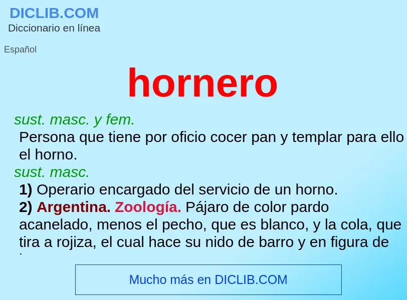 Wat is hornero - definition