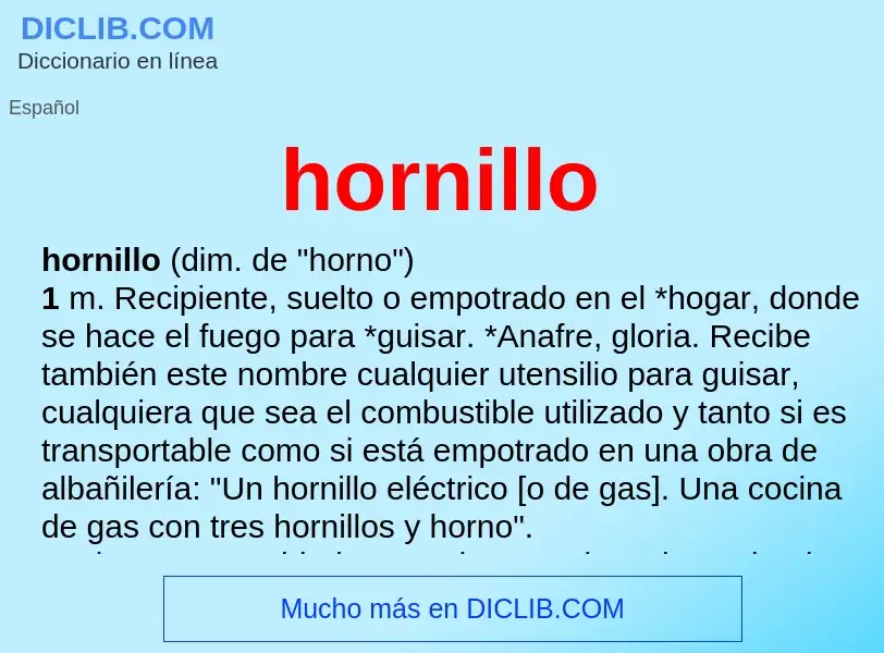 What is hornillo - definition