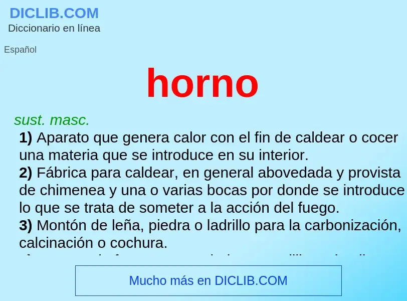 Wat is horno - definition