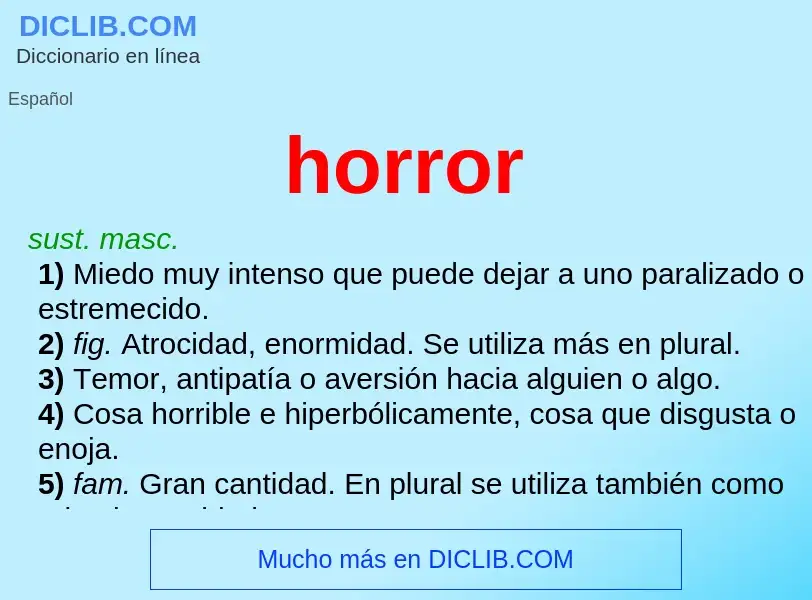 O que é horror - definição, significado, conceito